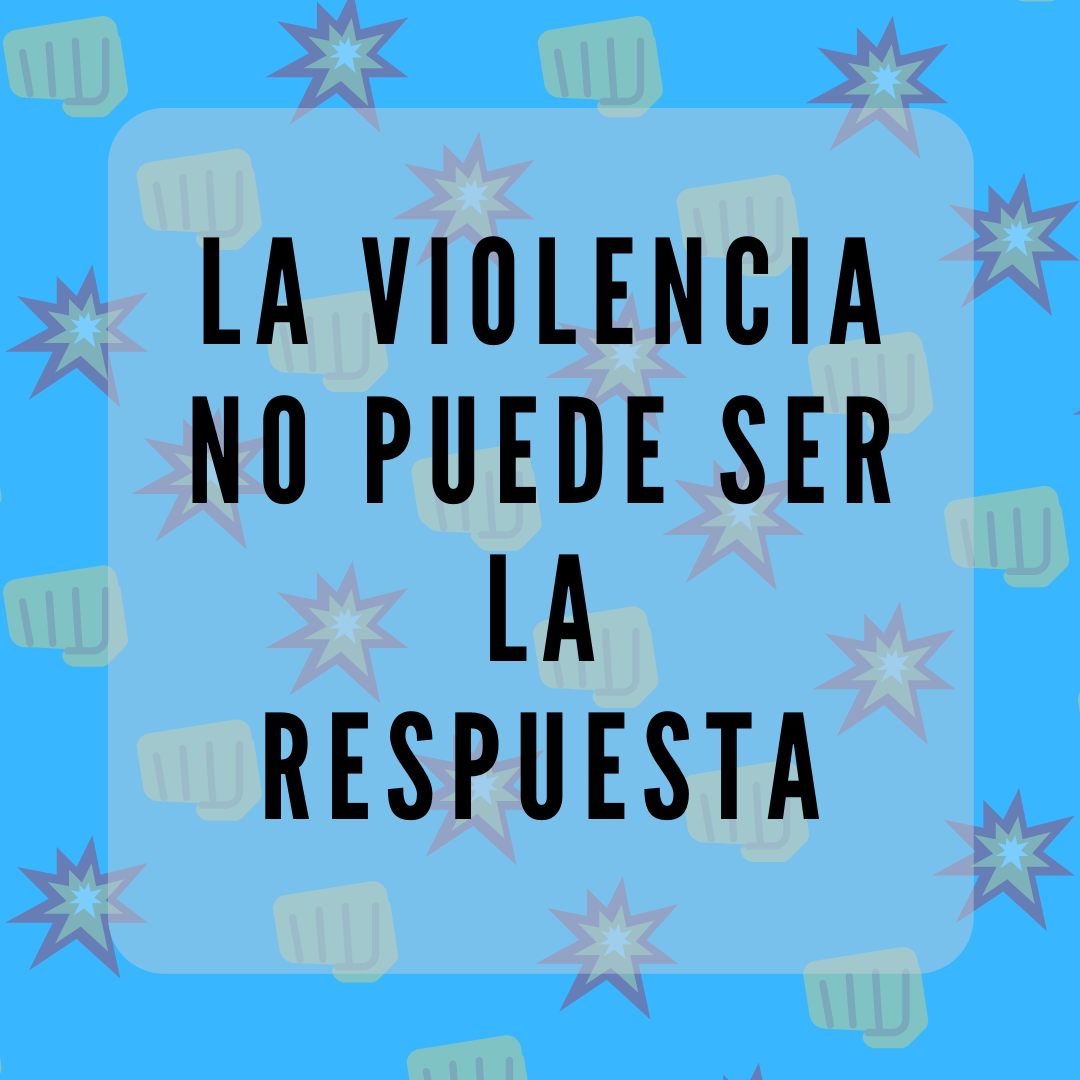 En este momento estás viendo La violencia no puede ser la respuesta