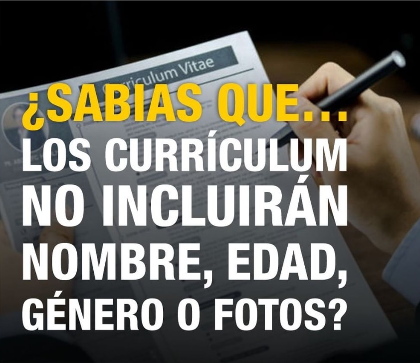 Lee más sobre el artículo Los CV no incluirán nombre, edad, género o fotos